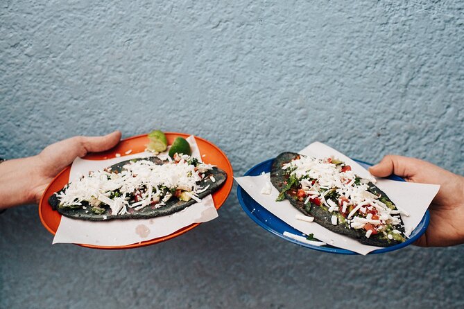 Best of Roma Sur Food Crawl in Mexico City - Stop 1 at Las Cazuelitas: guacamole, mole enchilada, and fruit water