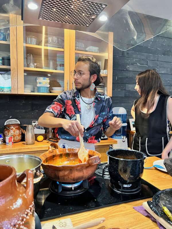 Coyocán: Market Tour and Cooking Class - Choosing your four-course menu: drinks, entrée, soup/starter, main, dessert