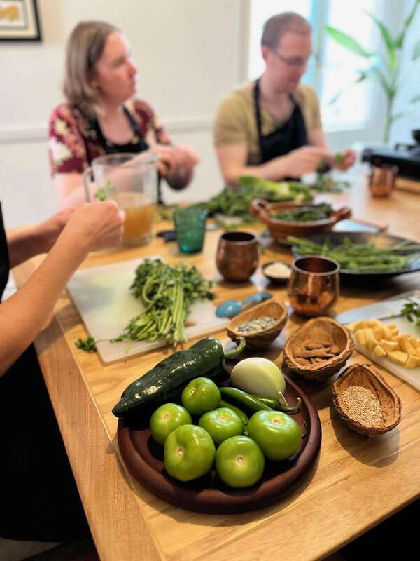 Market tour, cooking class & three-course Mexican feast - The three-course Mexican feast: local table settings and real drinks