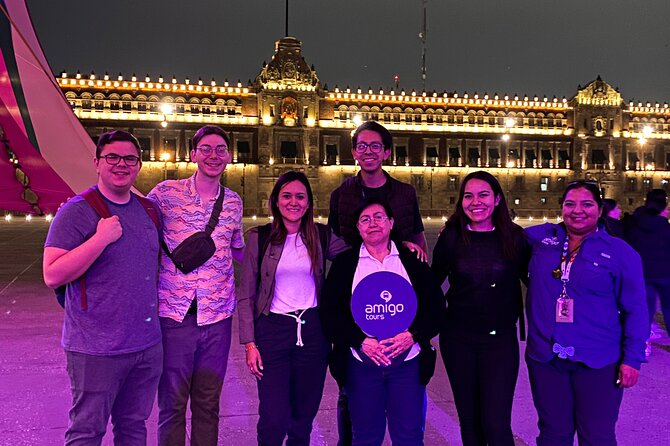 Mexico City at Night Tour with Torre Latino - Palacio de Bellas Artes at night: culture you can actually place