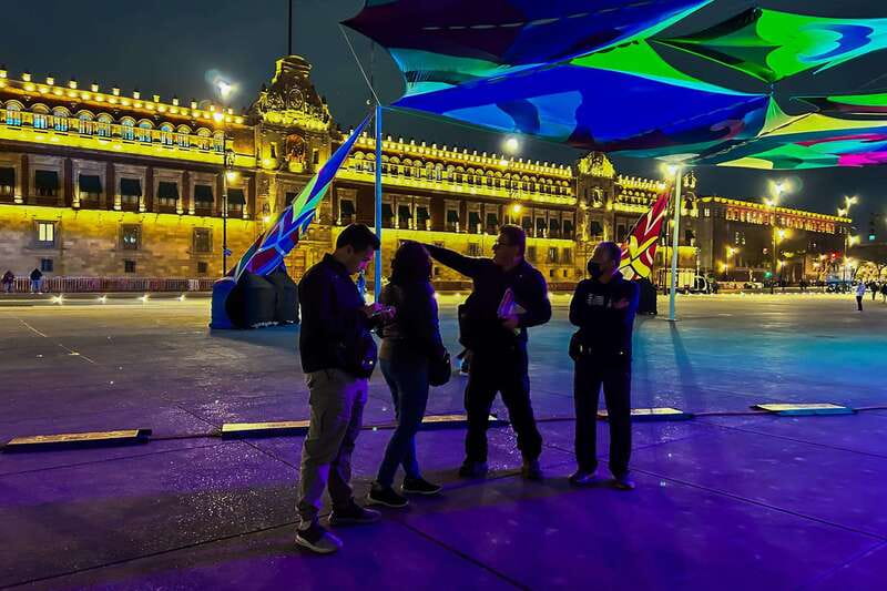 Mexico City at Night Walking tour with optional Torre Latino - San Francisco, Banamex Culture Palace, and Casa de los Azulejos