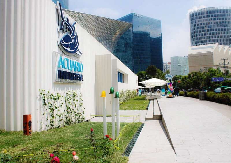 Mexico City: Inbursa Aquarium optional Round trip transfer - Bottom level: sunken ship and wave-style simulations