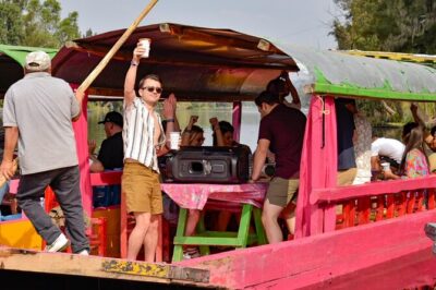 Xochimilco International boat party with open bar and tacos - Where you meet in Xochimilco (and why timing matters)